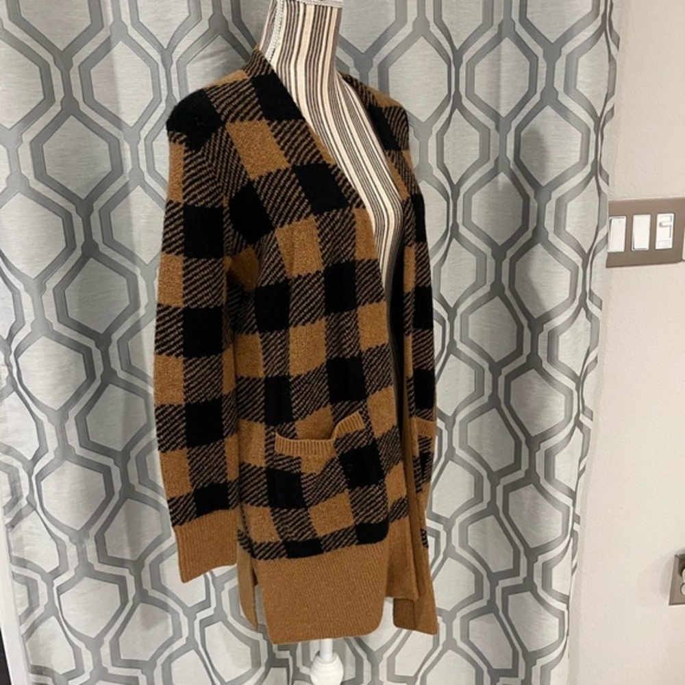 Madewell Merino Wool Plaid Cardigan